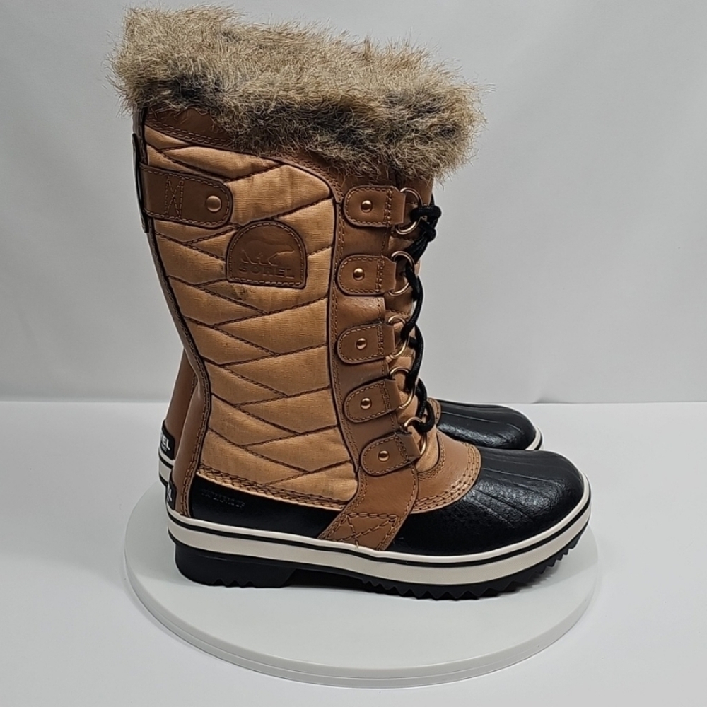NIB Sorel Tofino II Waterproof Boots Size 6 Curry Fawn Insulated Quilted Leather - Picture 5 of 15